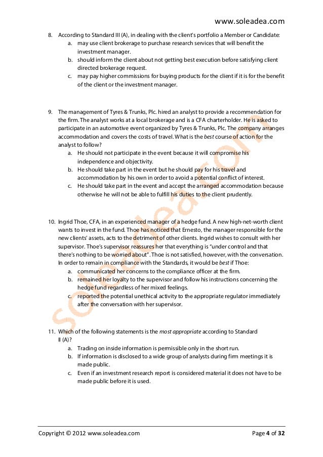 CFA LEVEL 1 mock-exam