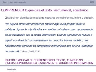 Leer, comprender y aprender | PDF