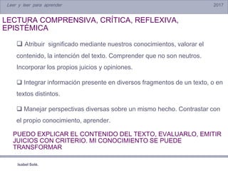 Leer, comprender y aprender | PDF