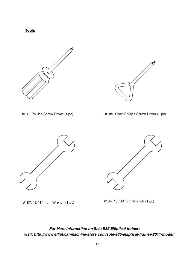 Sole E35 Elliptical Trainer Installation guide