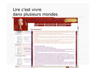 Lire c’est vivre
dans plusieurs mondes
 