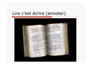 Lire c’est écrire (annoter)
 