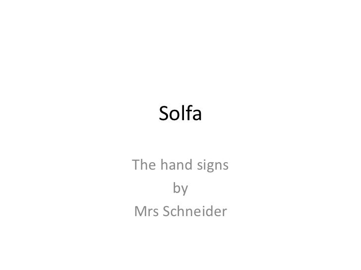 Solfa hand signs