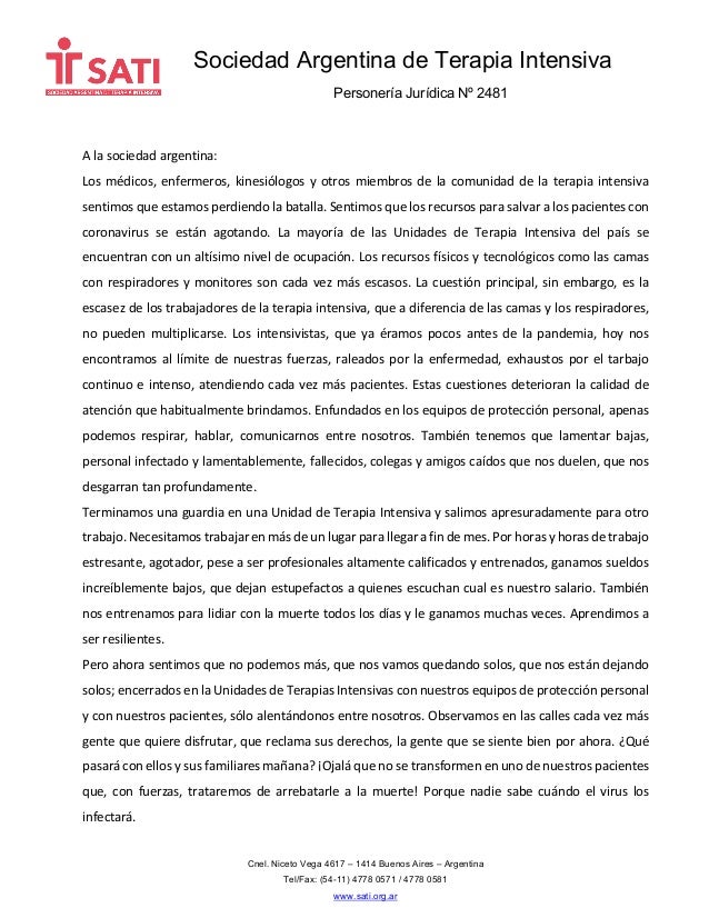 Cnel. Niceto Vega 4617 – 1414 Buenos Aires – Argentina Tel/Fax: (54-11) 4778 0571 / 4778 0581 www.sati.org.ar Sociedad Arg...