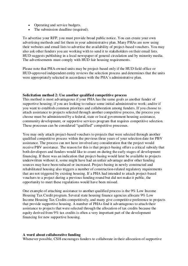 Soliciting proposal