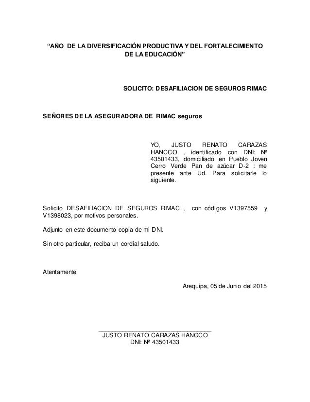 Carta Modelo De Desafiliacion - Apple Jack 0