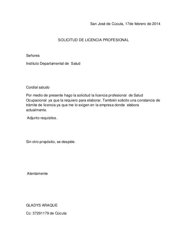 carta d solicitud