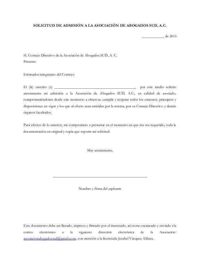 Solicitud Admision Aspirantes
