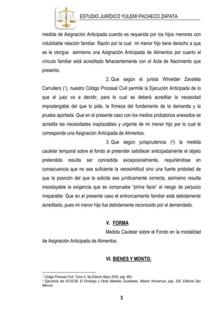 Asignación Anticipada De Alimentos
