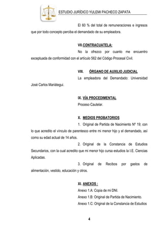 Asignación Anticipada De Alimentos