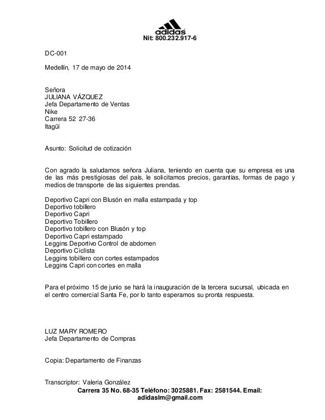 Solicitud de cotizacion marta