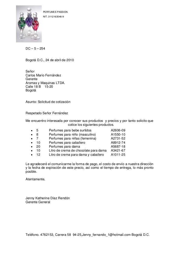 Solicitud de credito y de cotizacion