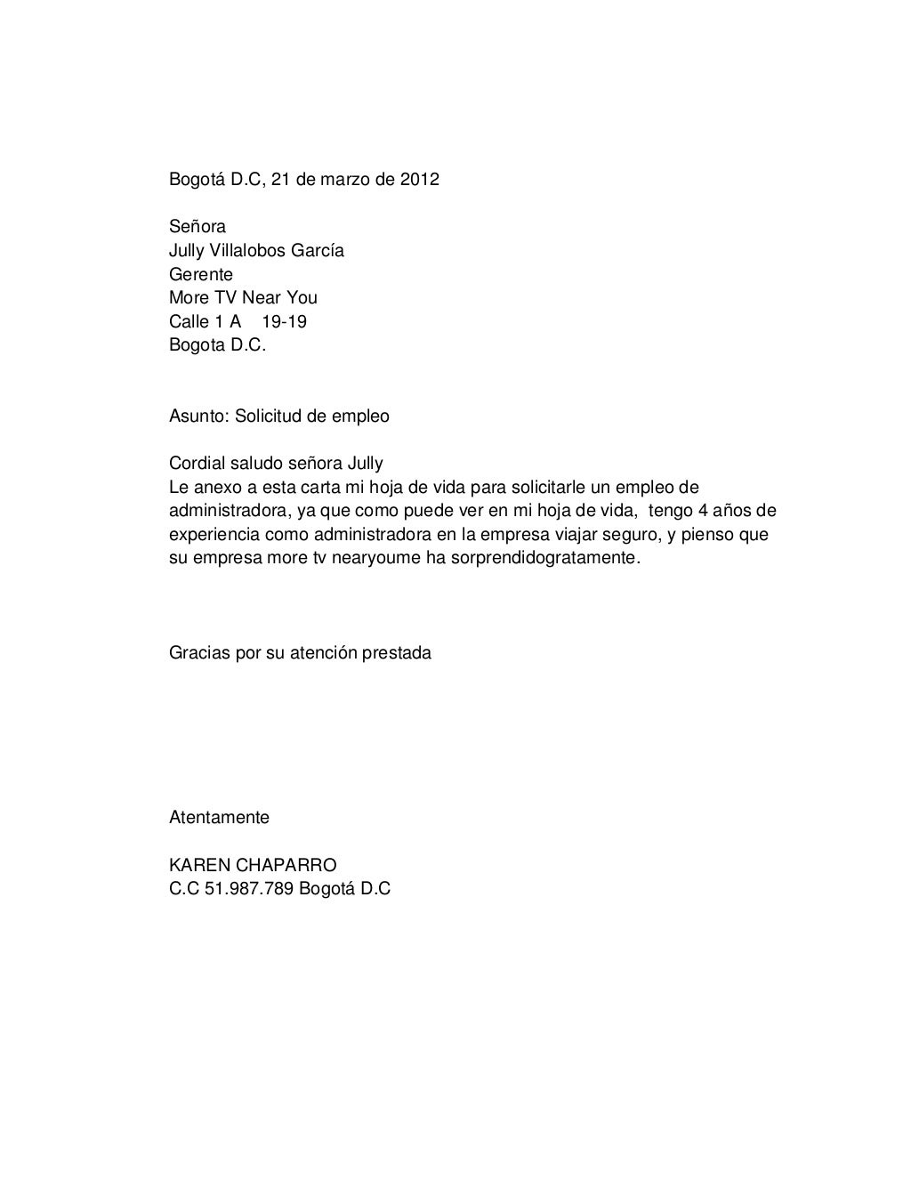 Solicitud de empleo 5