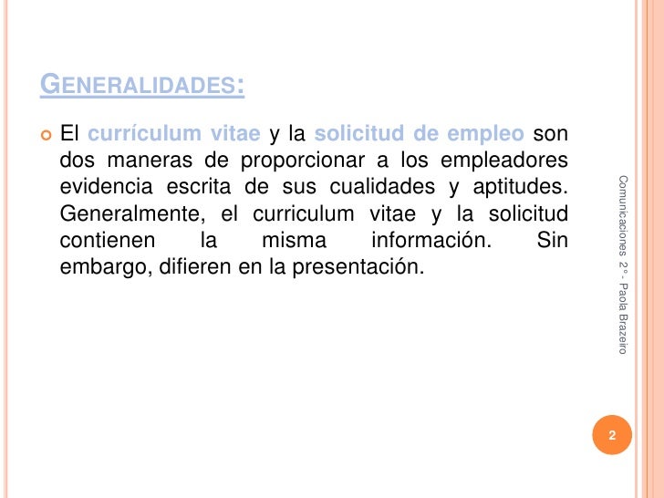 Que Es Un Curriculum Vitae Y Sus Caracteristicas