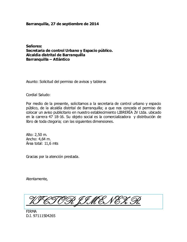 Solicitud de permiso