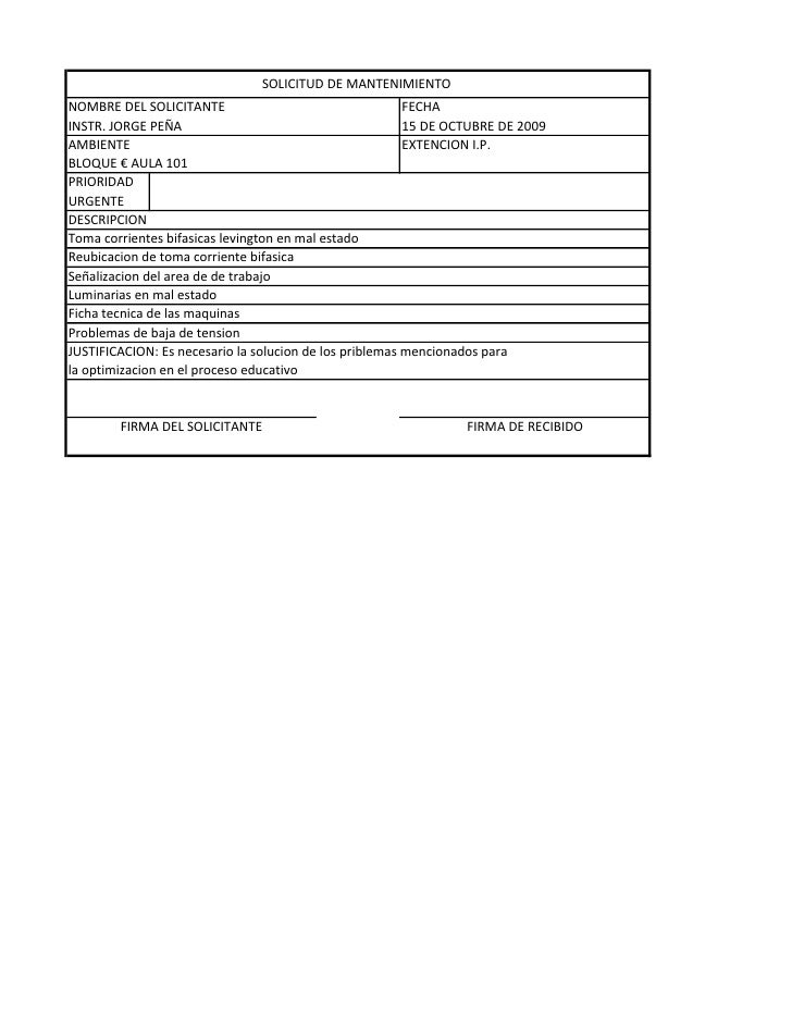 Solicitud De Trabajo