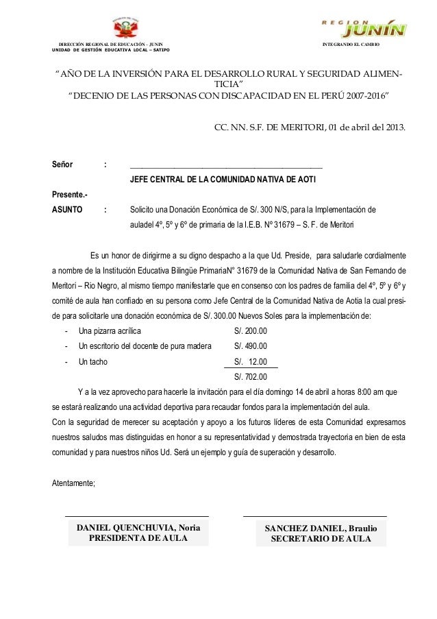 Oficio De Solicitud De Apoyo Economico Mide