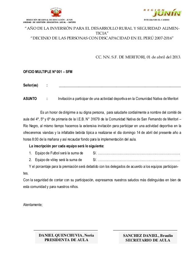 Como Hacer Un Oficio Para Solicitar Apoyo Deportivo