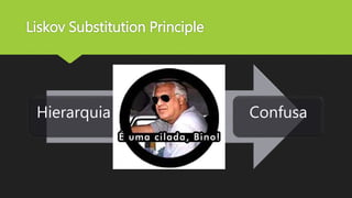 Liskov Substitution Principle
Hierarquia Longa Confusa
 