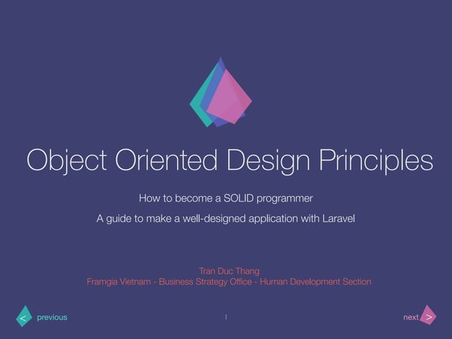 Object Oriented Design Principles | PPT