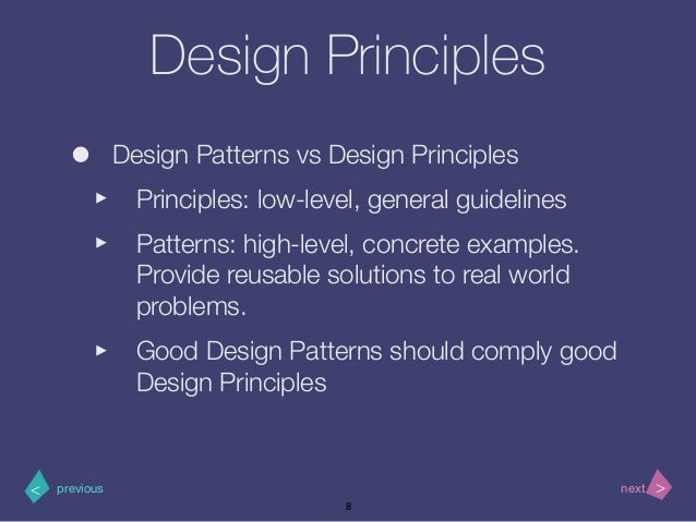 Object oriented design principles