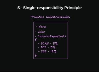 S - Single-responsibility Principle
 