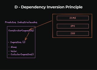 D - Dependency Inversion Principle
 