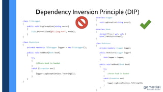 Dependency Inversion Principle (DIP)
 