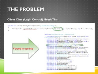 THE PROBLEM
Client Class (Login Control) NeedsThis:
 