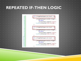 REPEATED IF-THEN LOGIC
 