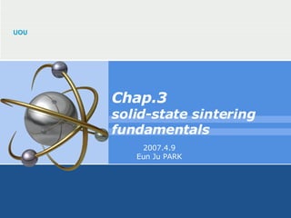 Chap.3 solid-state sintering fundamentals 2007.4.9 Eun Ju PARK 