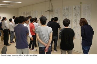 They created so many ideas as idea sketches.
 