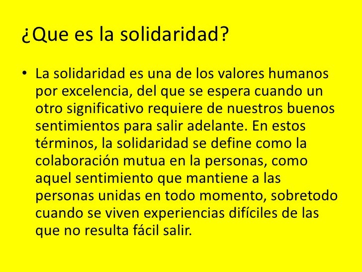 Solidaridad