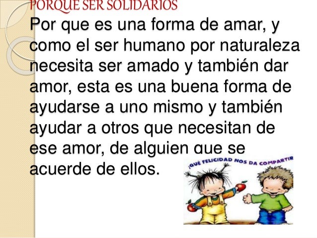 Solidaridad y tolerancia