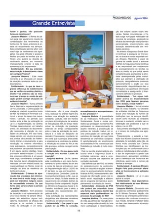 SOLIDARIEDADE – N.º 64 – AGOSTO 2004