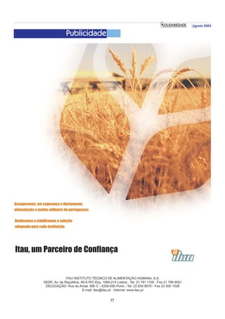 SOLIDARIEDADE – N.º 64 – AGOSTO 2004