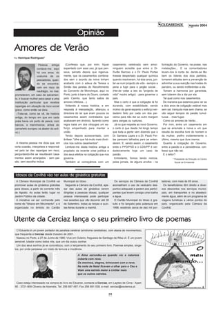 SOLIDARIEDADE – N.º 64 – AGOSTO 2004