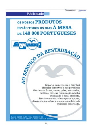 SOLIDARIEDADE – N.º 64 – AGOSTO 2004