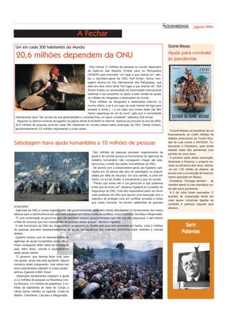 SOLIDARIEDADE – N.º 64 – AGOSTO 2004