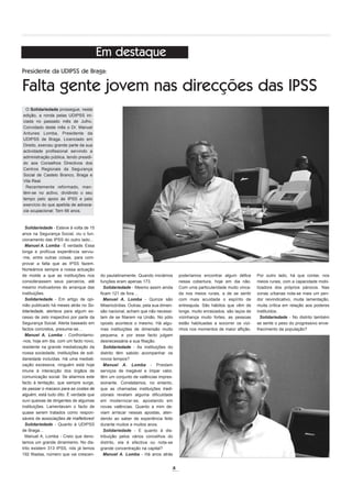 SOLIDARIEDADE – N.º 64 – AGOSTO 2004