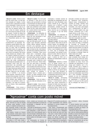 SOLIDARIEDADE – N.º 64 – AGOSTO 2004