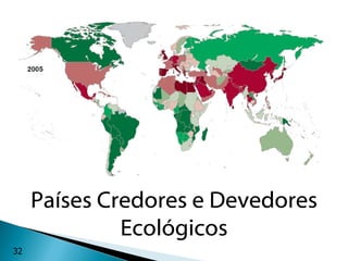 Países Credores e Devedores
              Ecológicos
32
 