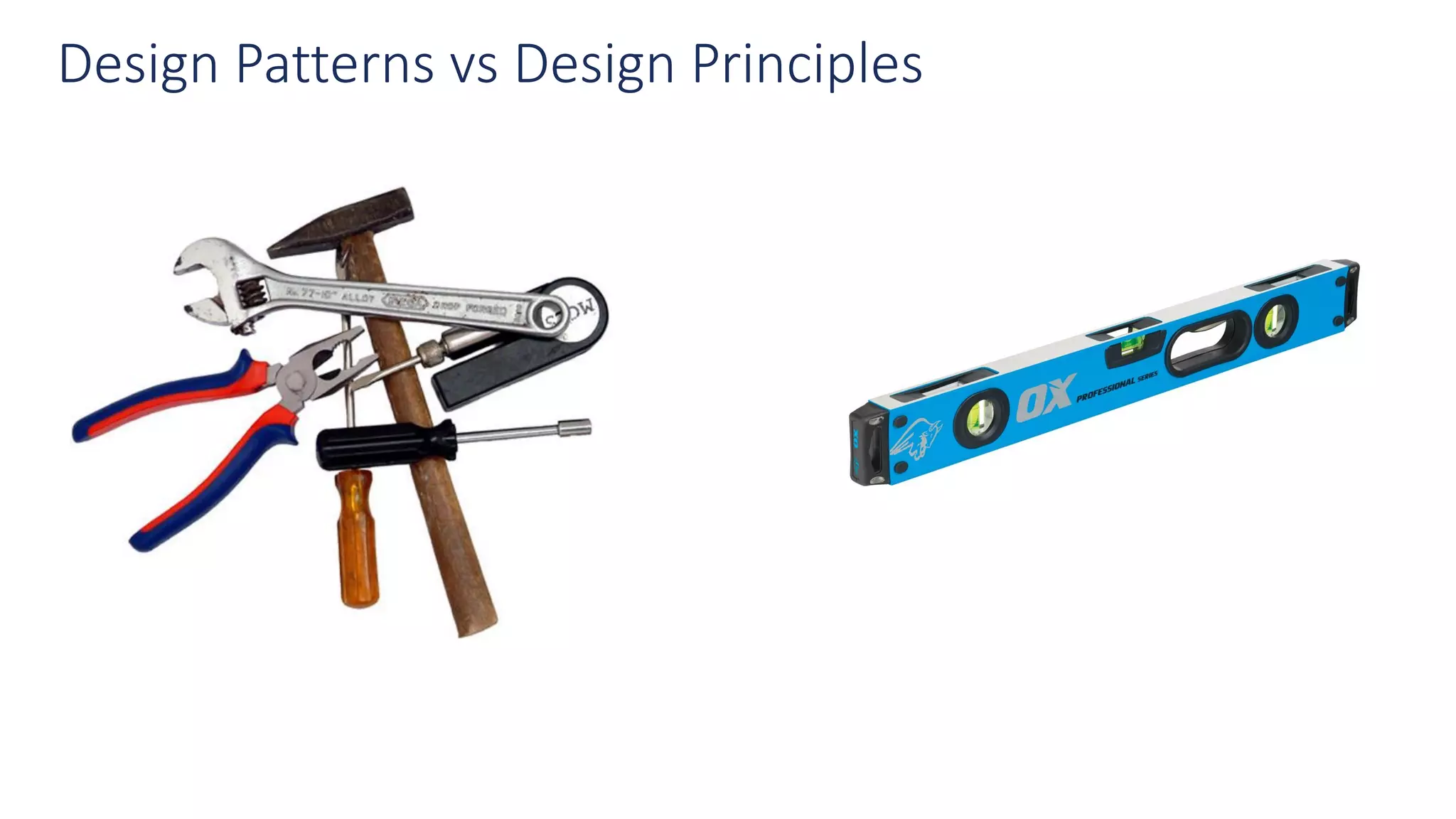 Design Patterns vs Design Principles
 