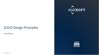 SOLID design principles applied in Java | PPT