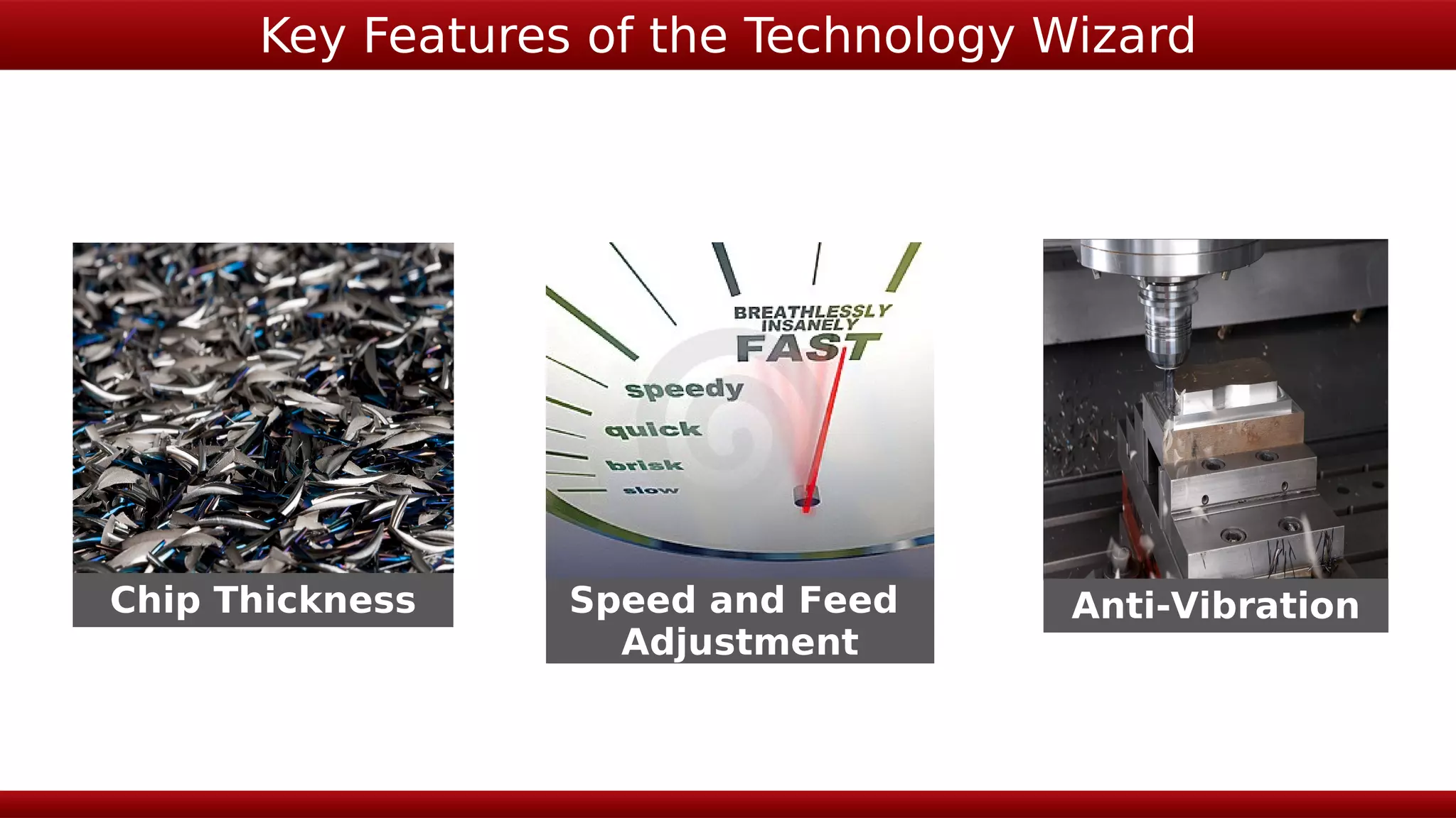 Key Features of the Technology Wizard




Chip Thickness    Speed and Feed      Anti-Vibration
                    Adjustment
 