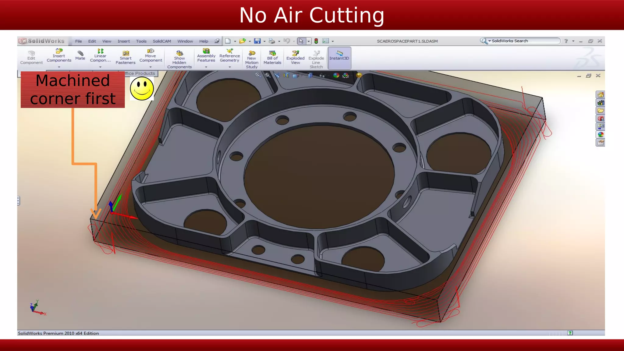 No Air Cutting


 Machined
corner first
 