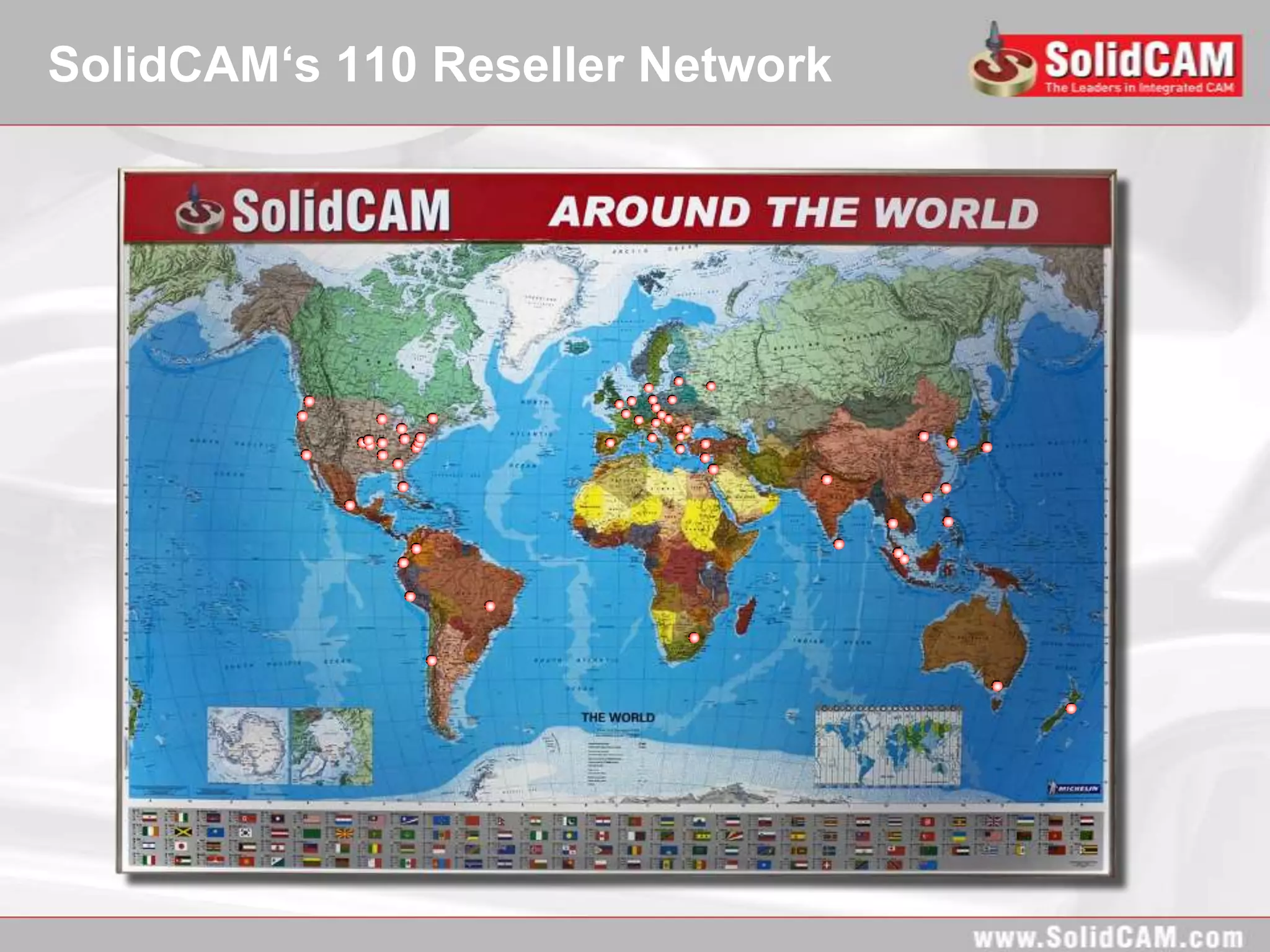 SolidCAM‘s 110 Reseller Network
 