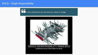 SOLID > Single Responsibility
 