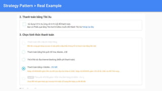 Strategy Pattern > Real Example
 