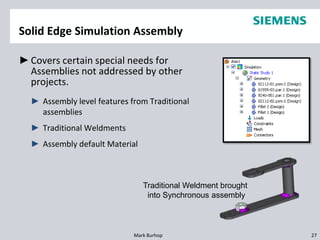 Solid Edge Simulation From Plm World 2009 | PPTX